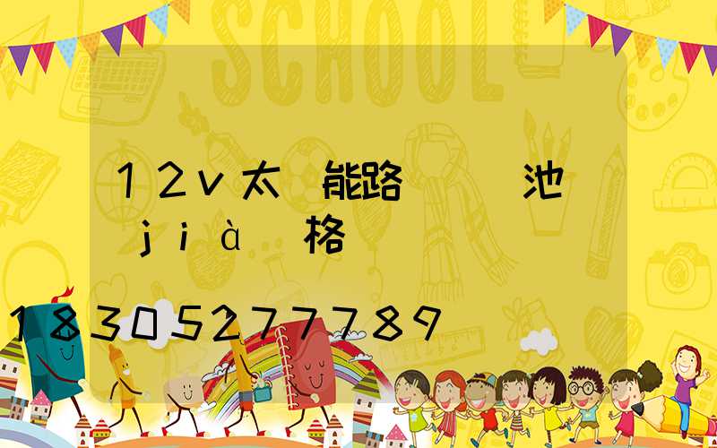 12v太陽能路燈鋰電池價(jià)格
