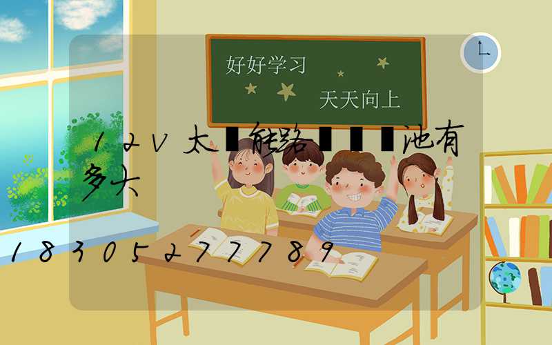 12v太陽能路燈鋰電池有多大