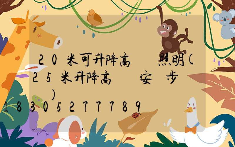 20米可升降高桿燈照明(25米升降高桿燈安裝步驟視頻)
