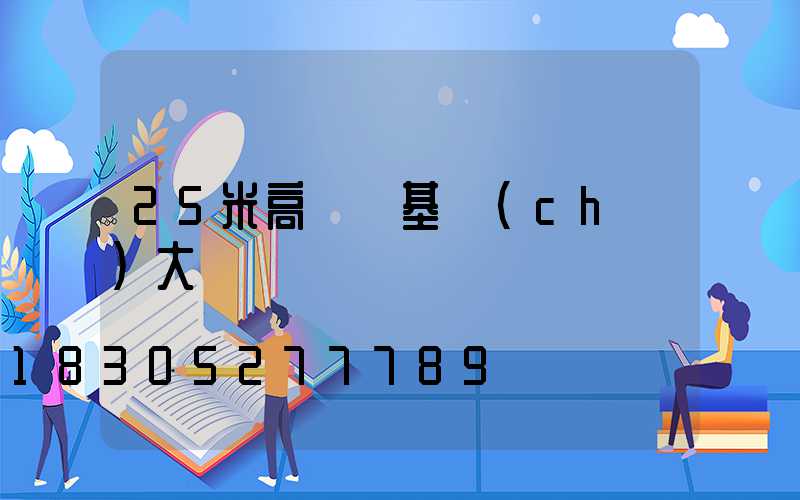 25米高桿燈基礎(chǔ)大樣圖