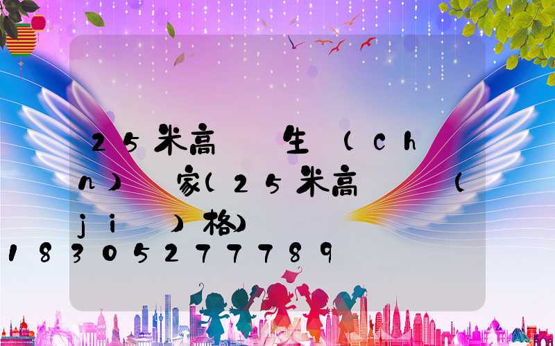 25米高桿燈生產(chǎn)廠家(25米高桿燈價(jià)格)