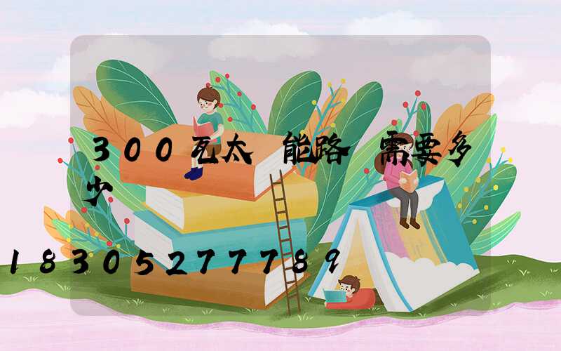 300瓦太陽能路燈需要多少錢