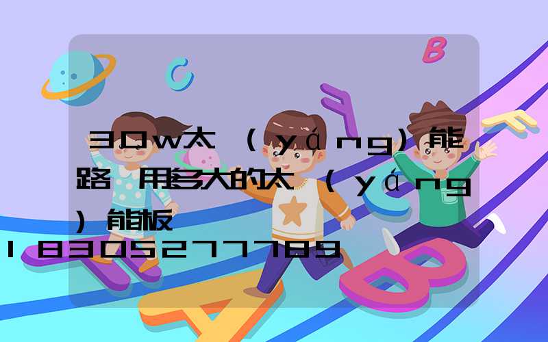 30w太陽(yáng)能路燈用多大的太陽(yáng)能板