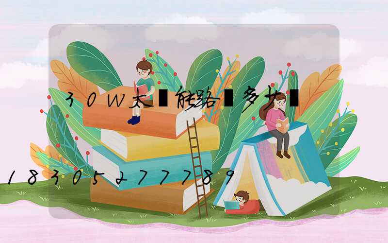 30w太陽能路燈多少錢