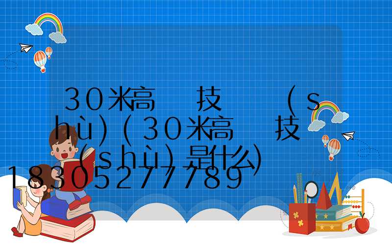 30米高桿燈技術參數(shù)(30米高桿燈技術參數(shù)是什么)