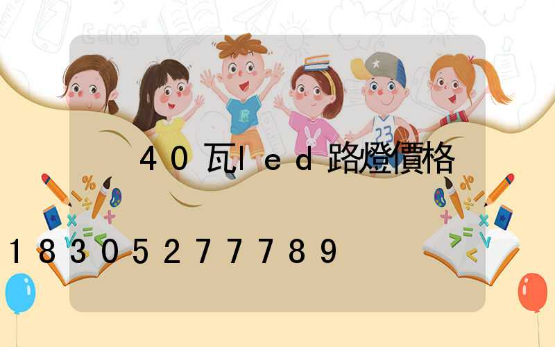 40瓦led路燈價格