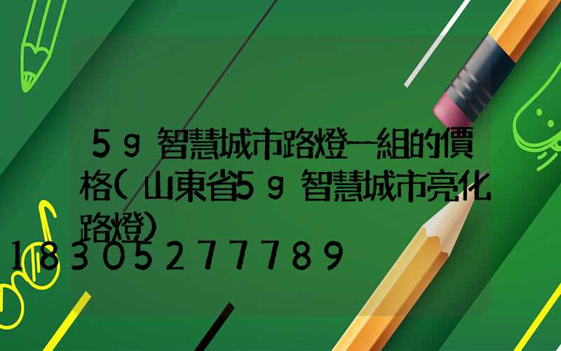 5g智慧城市路燈一組的價格(山東省5g智慧城市亮化路燈)