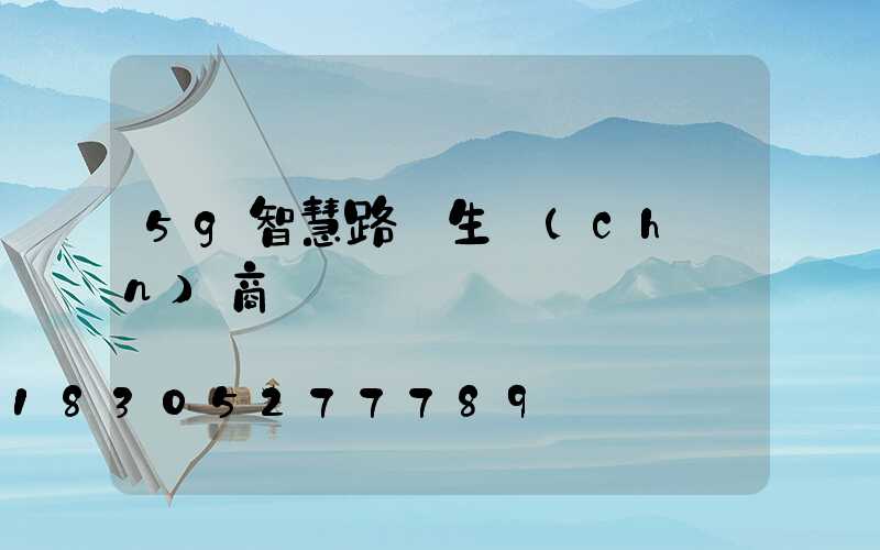 5g智慧路燈生產(chǎn)商