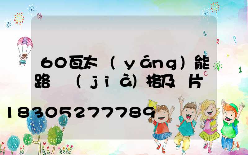 60瓦太陽(yáng)能路燈價(jià)格及圖片
