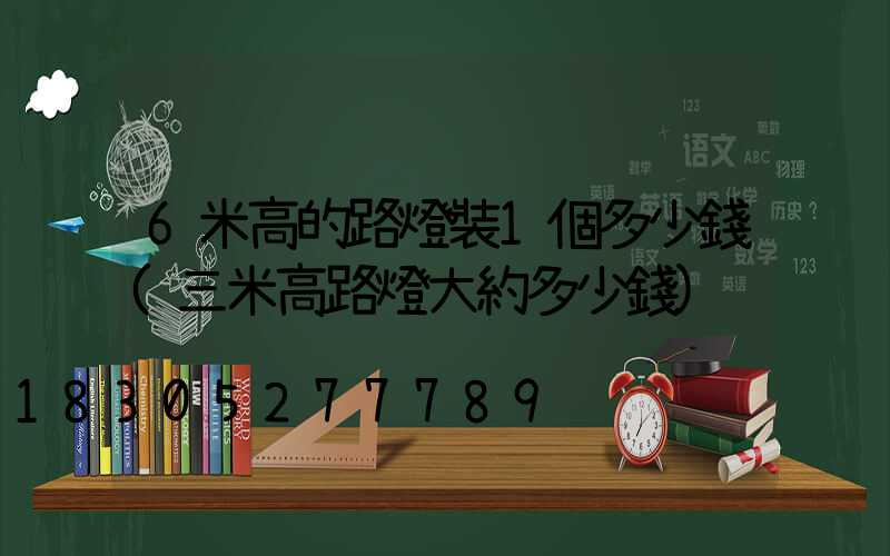 6米高的路燈裝1個多少錢(三米高路燈大約多少錢)