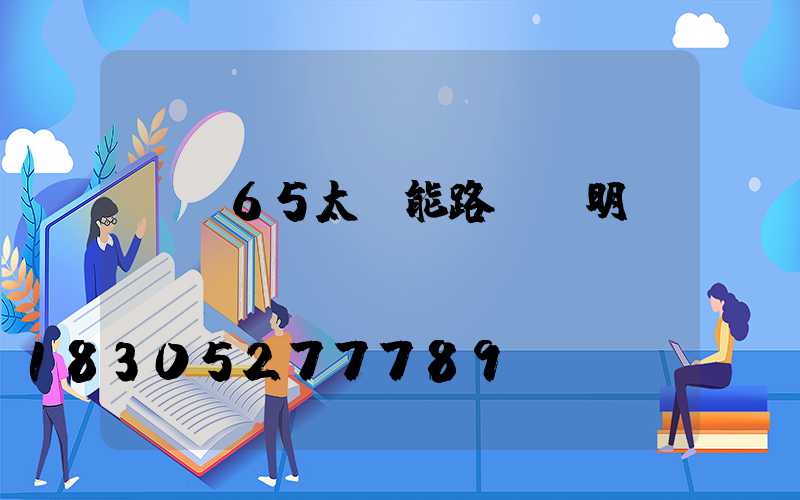 ip65太陽能路燈說明書