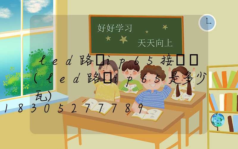 led路燈ip65接線圖(led路燈ip65是多少瓦)