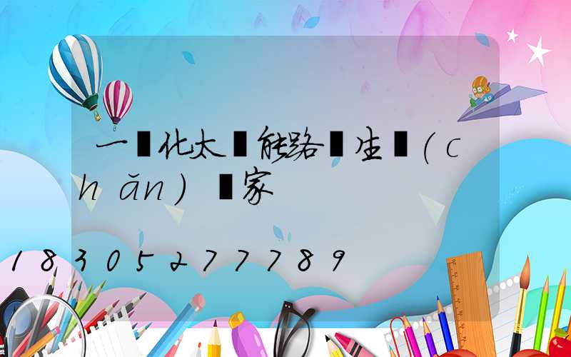 一體化太陽能路燈生產(chǎn)廠家