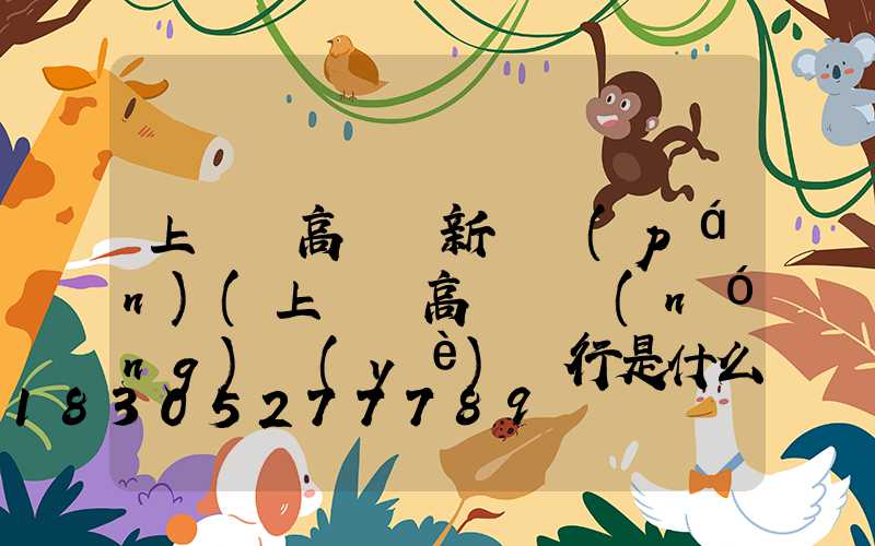 上饒縣高桿燈新樓盤(pán)(上饒縣高桿燈農(nóng)業(yè)銀行是什么支行)