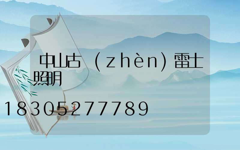 中山古鎮(zhèn)雷士照明燈飾