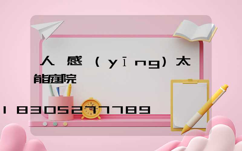 人體感應(yīng)太陽能庭院燈