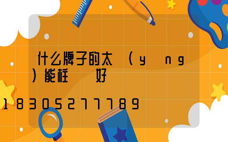什么牌子的太陽(yáng)能柱頭燈好