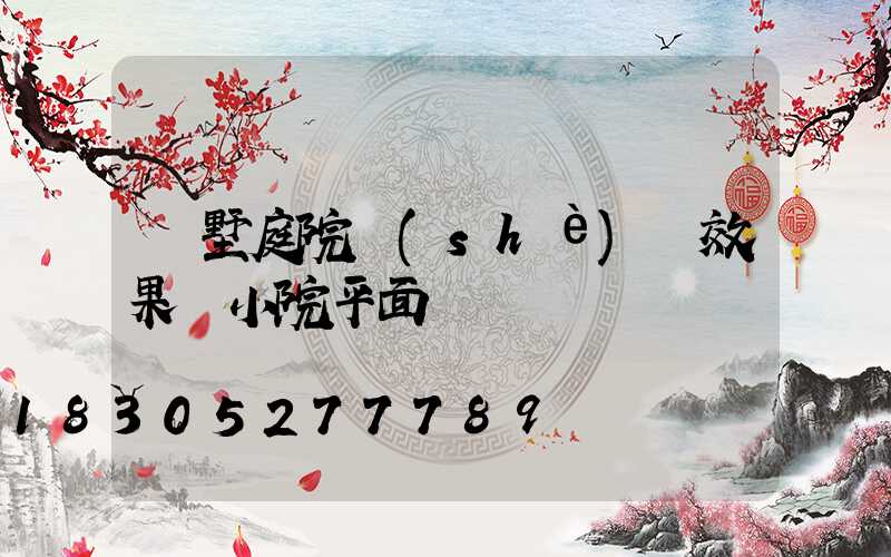 別墅庭院設(shè)計效果圖小院平面