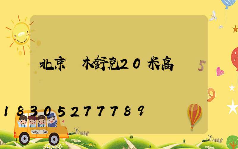 北京圖木舒克20米高桿燈