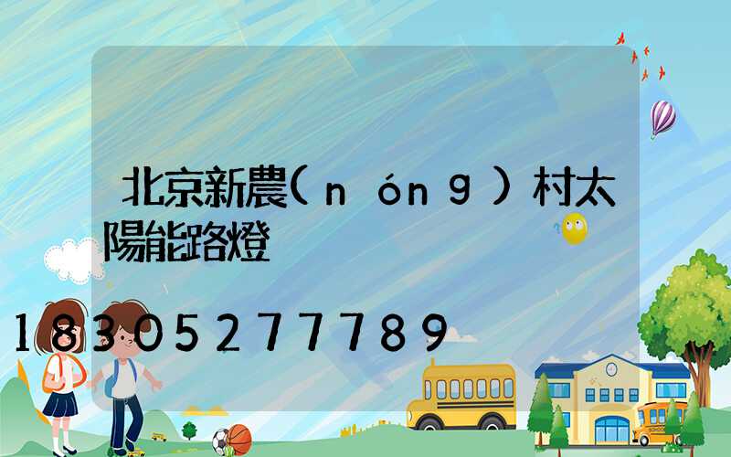 北京新農(nóng)村太陽能路燈