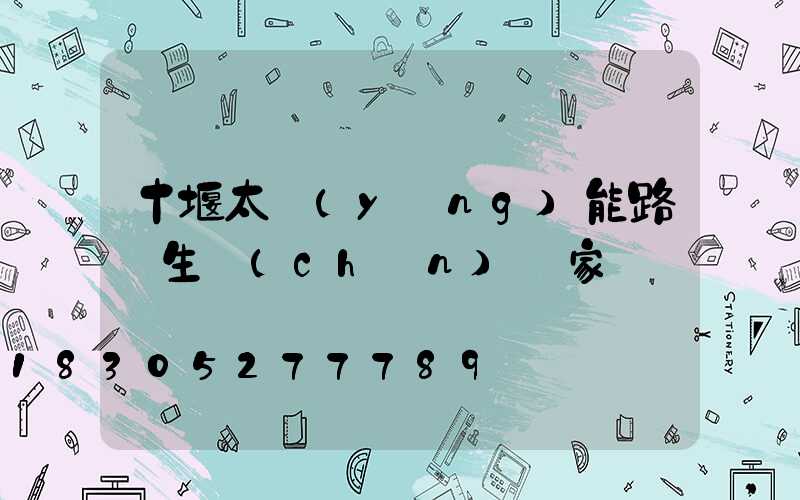 十堰太陽(yáng)能路燈生產(chǎn)廠家