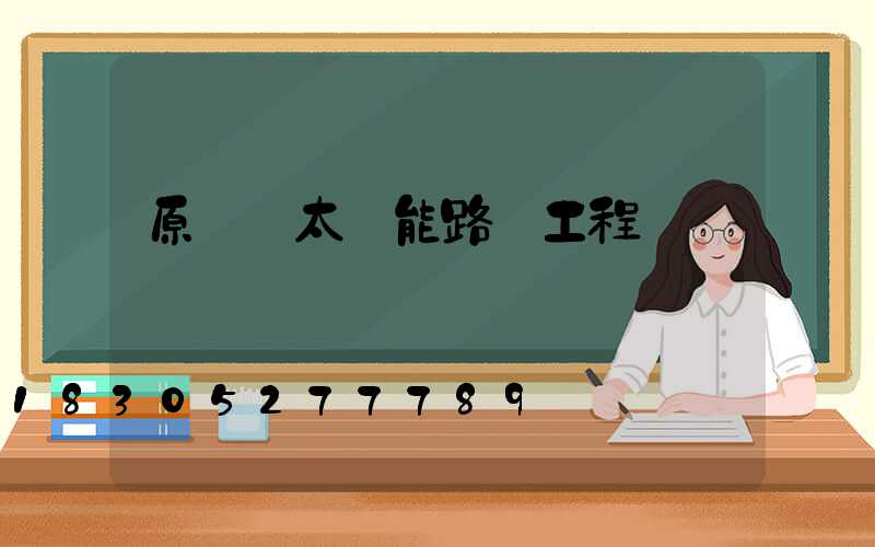 原陽縣太陽能路燈工程