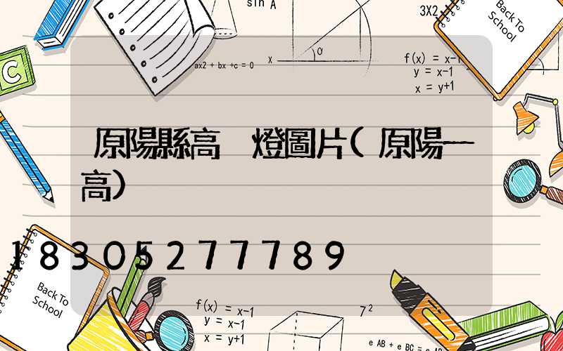 原陽縣高桿燈圖片(原陽一高)