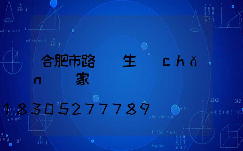 合肥市路燈桿生產(chǎn)廠家