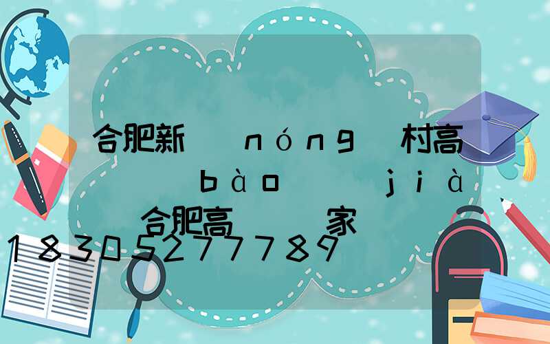 合肥新農(nóng)村高桿燈報(bào)價(jià)(合肥高桿燈廠家)