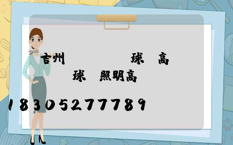 吉州區(qū)球場高桿燈(廣場球場照明高桿燈)