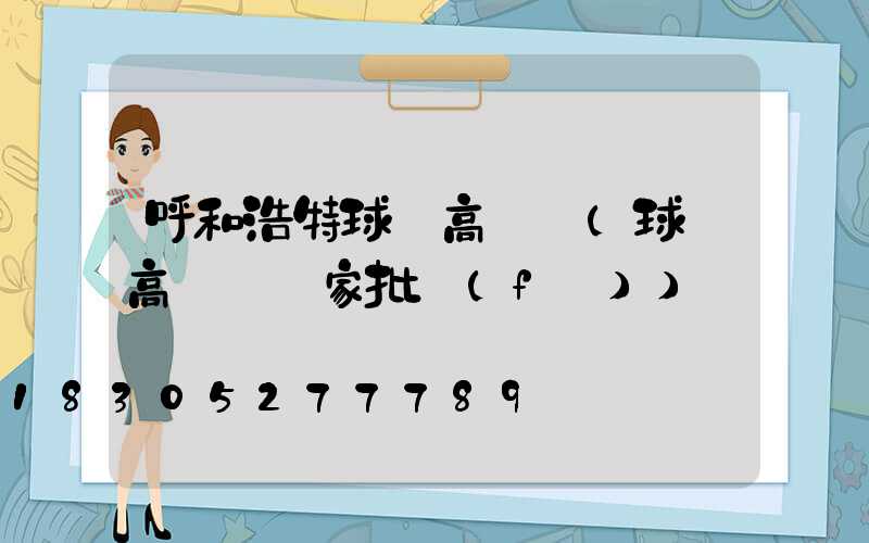 呼和浩特球場高桿燈(球場高桿燈廠家批發(fā))