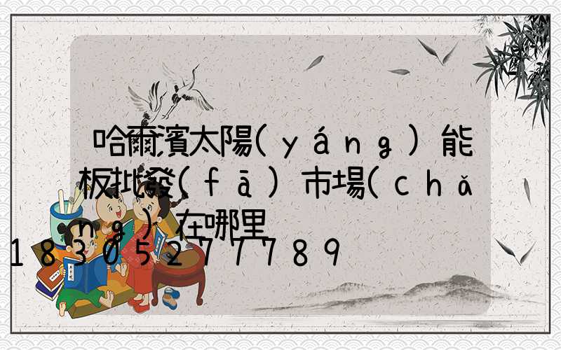 哈爾濱太陽(yáng)能板批發(fā)市場(chǎng)在哪里