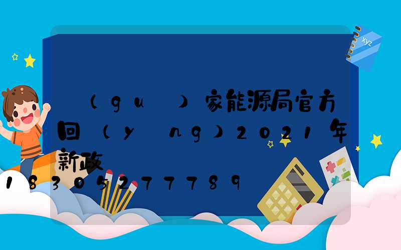 國(guó)家能源局官方回應(yīng)2021年新政