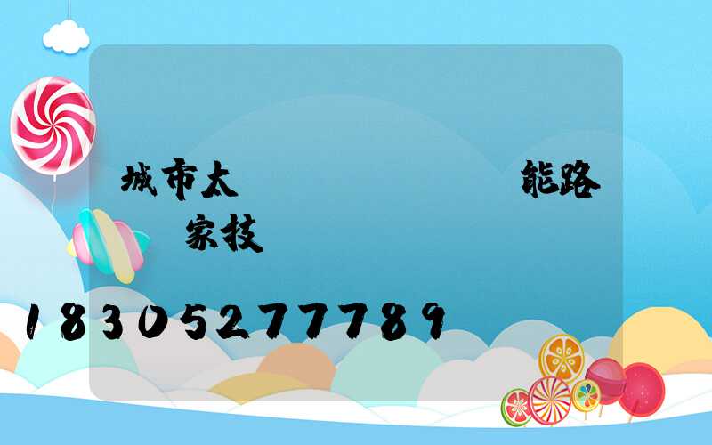 城市太陽(yáng)能路燈廠家技術(shù)