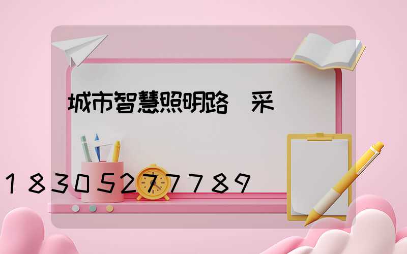 城市智慧照明路燈采購