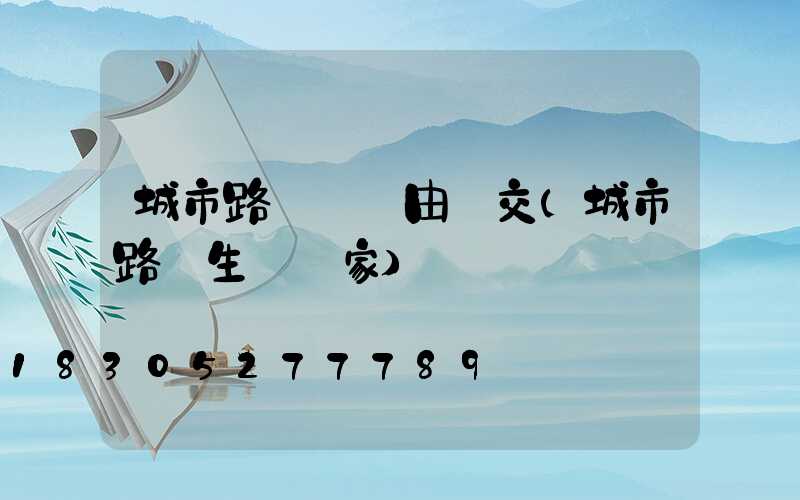 城市路燈電費由誰交(城市路燈生產廠家)