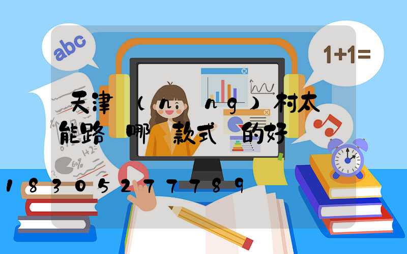天津農(nóng)村太陽能路燈哪種款式賣的好
