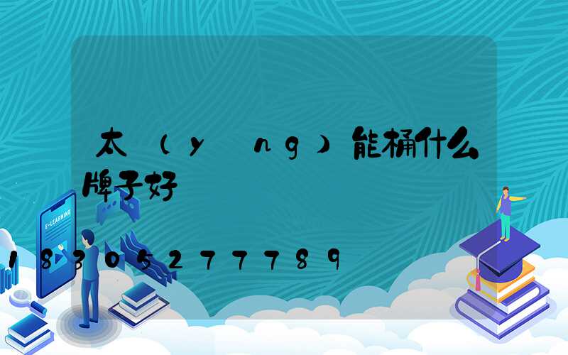 太陽(yáng)能桶什么牌子好