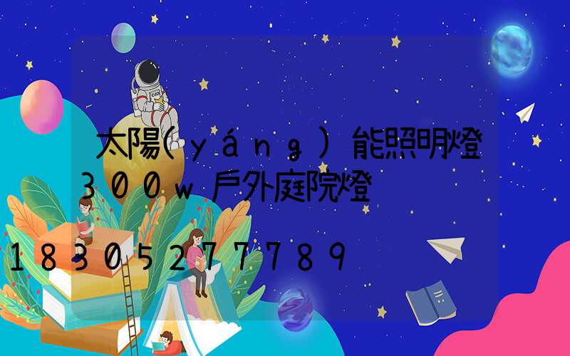 太陽(yáng)能照明燈300w戶外庭院燈
