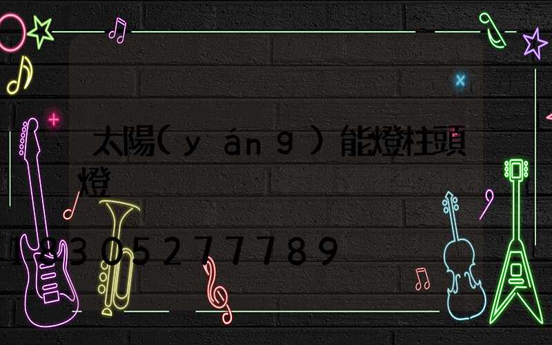 太陽(yáng)能燈柱頭燈