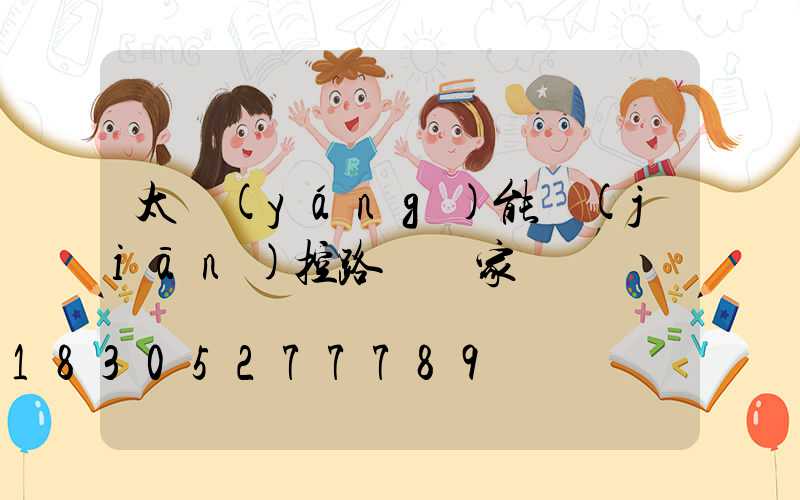 太陽(yáng)能監(jiān)控路燈廠家