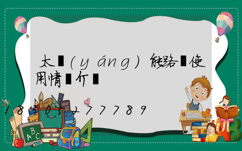 太陽(yáng)能路燈使用情況介紹