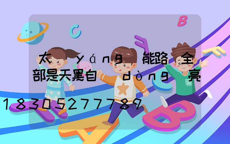 太陽(yáng)能路燈全部是天黑自動(dòng)亮