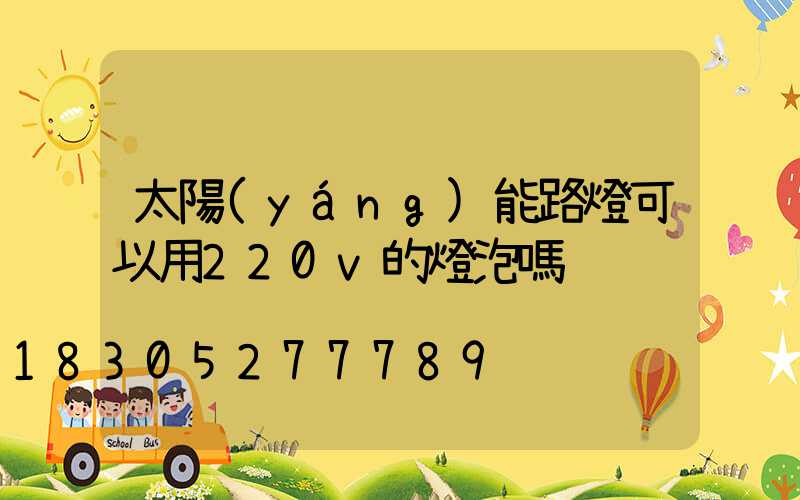 太陽(yáng)能路燈可以用220v的燈泡嗎