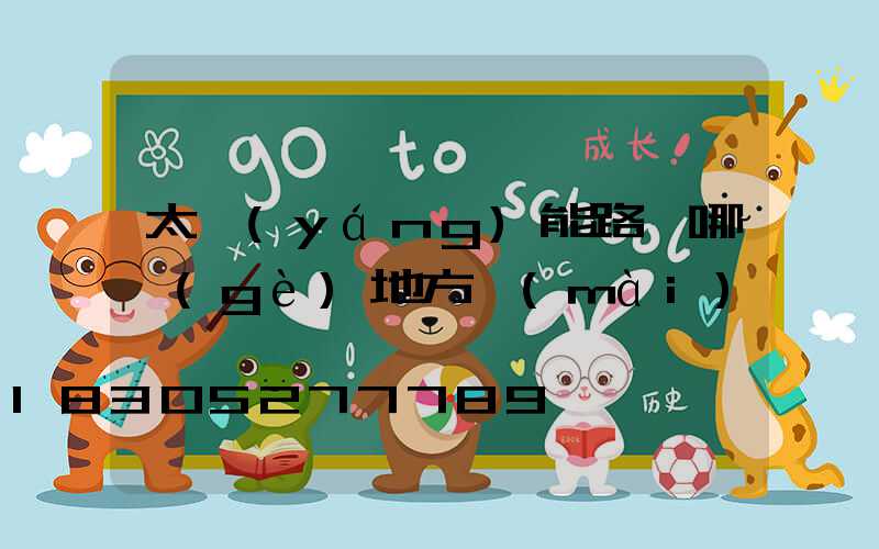 太陽(yáng)能路燈哪個(gè)地方賣(mài)