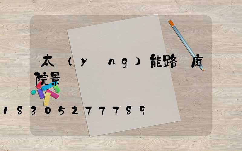 太陽(yáng)能路燈庭院景觀燈