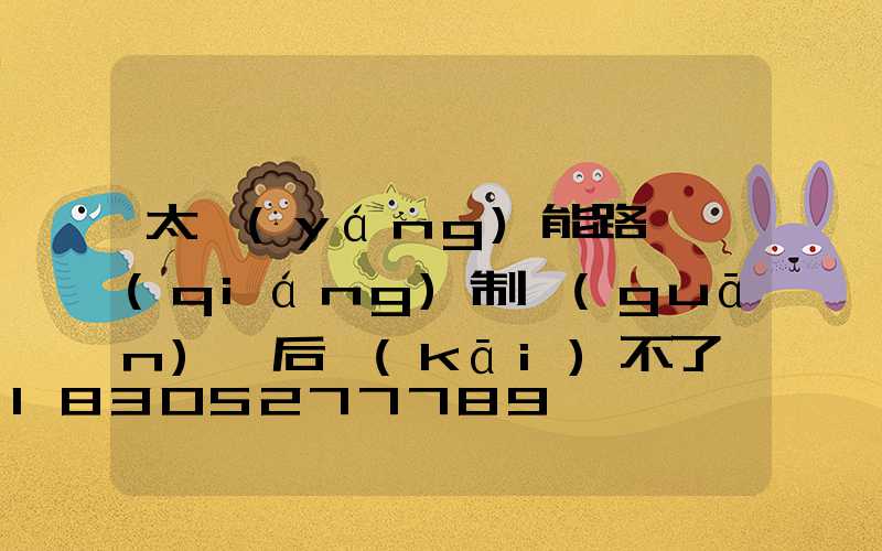 太陽(yáng)能路燈強(qiáng)制關(guān)閉后開(kāi)不了