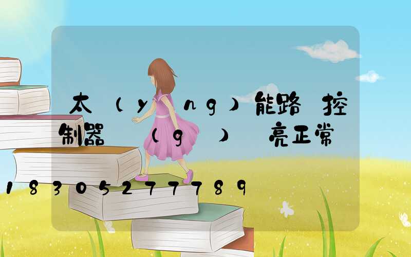太陽(yáng)能路燈控制器幾個(gè)燈亮正常