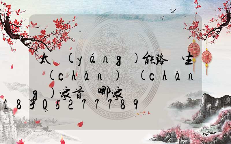 太陽(yáng)能路燈生產(chǎn)廠(chǎng)家首選哪家