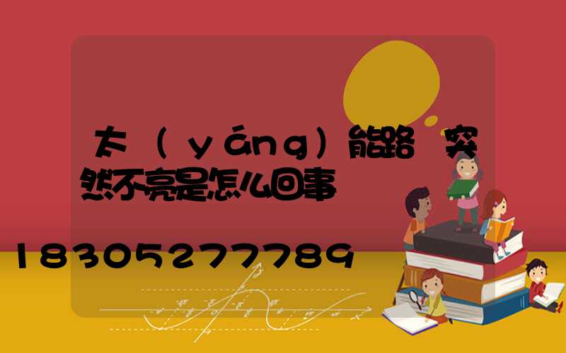 太陽(yáng)能路燈突然不亮是怎么回事